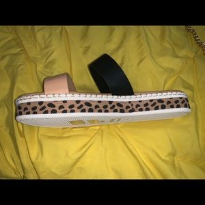 Leopard print sandals